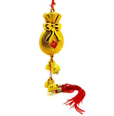 节日气氛/中国结 手工材料 挂绳/挂件结 乾坤袋元宝结