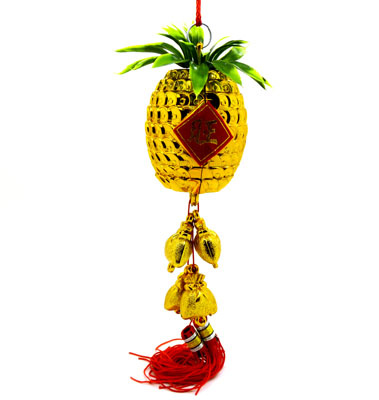 节日气氛/中国结 手工材料 挂绳/挂件结 金菠萝