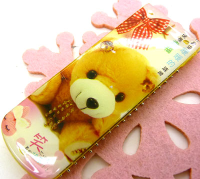 便携卡通梳子 钢齿小梳 化妆梳 折叠式梳子 镜梳套装----5740卡通铁齿带镜折叠梳