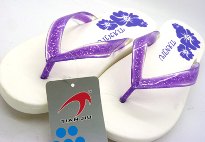 2013新款夏季凉拖鞋-白底夹脚天久系列