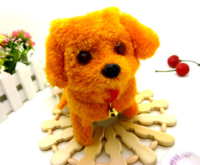 儿童电动毛绒玩具狗 电动狗 会走路唱歌跳舞发光