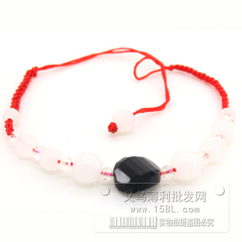 红绳手链 黑色 手编本命年 辟邪转运保平安