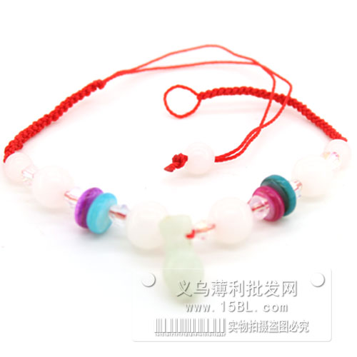 红绳手绳 手工编织 一心一意转运发财红绳 幸运红绳