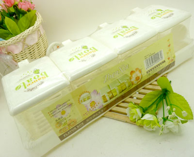 四格调味盒 调味罐 调料盒 厨房调味盒套装/521-A四格调味盒