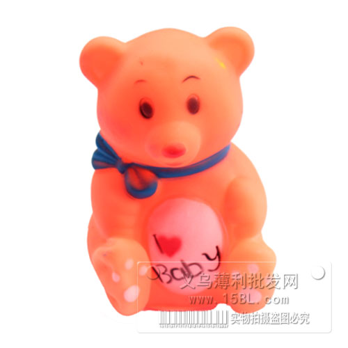 混配皮叫玩具 Baby熊 捏捏叫洗澡玩具 超可爱 戏水玩具