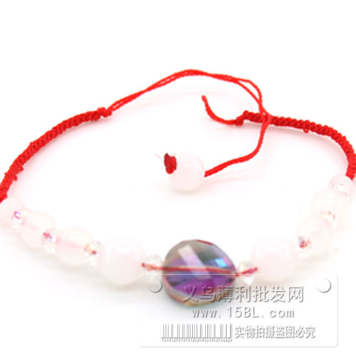 水晶手链 晶彩色泽 玛瑙砗磲玉髓石榴石