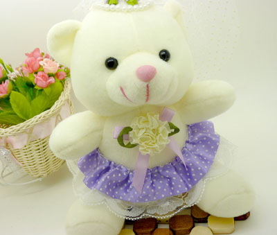 可爱穿衣服小熊 毛绒玩具 生日礼物 婚庆礼品 卡通小熊