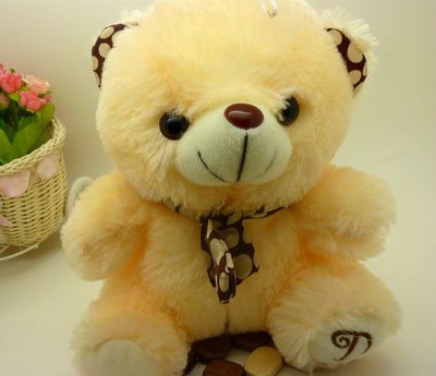 可爱蝴蝶结小熊 毛绒玩具 生日礼物 婚庆礼品 卡通小熊