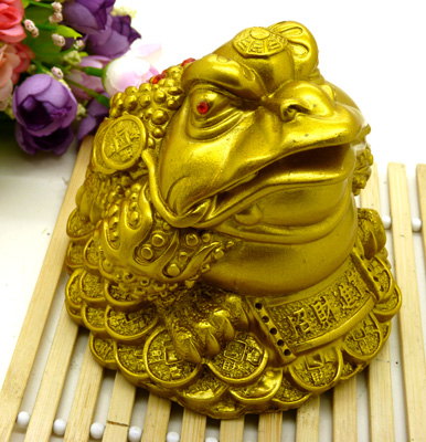 招财金蝉 工艺品家居饰品风水摆件 镇宅辟邪/金