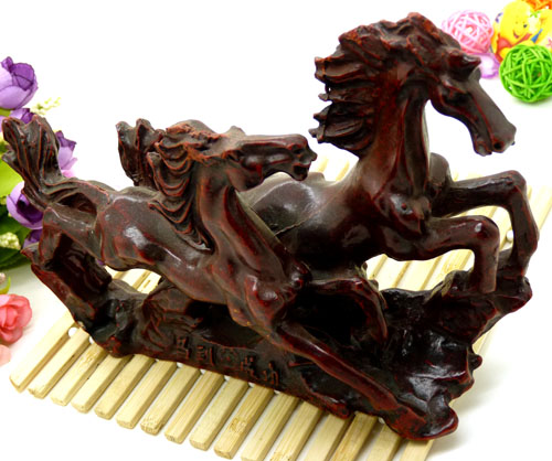 红木马如意马 办公室摆件招财 商务礼品 家装饰品/红木马
