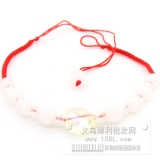 红绳手链 淡黄 手编本命...