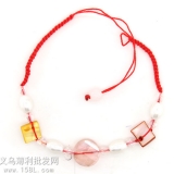 红绳手链 淡粉 吉祥辟邪...