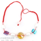 红绳手链 淡黄 吉祥辟邪...