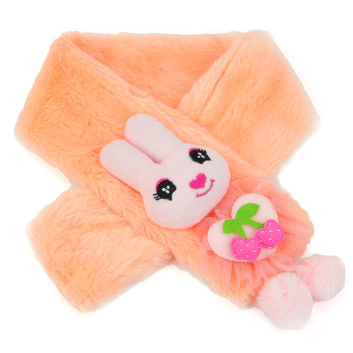 保暖毛绒围巾 立体卡通