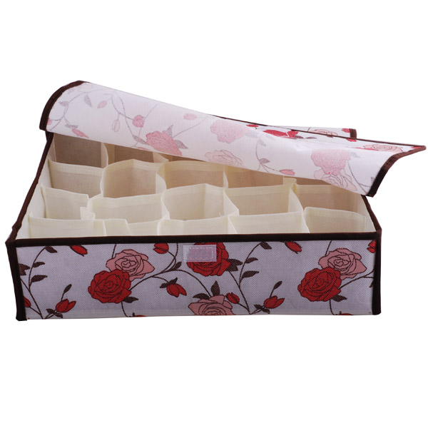 20格玫瑰花软盖收纳盒
