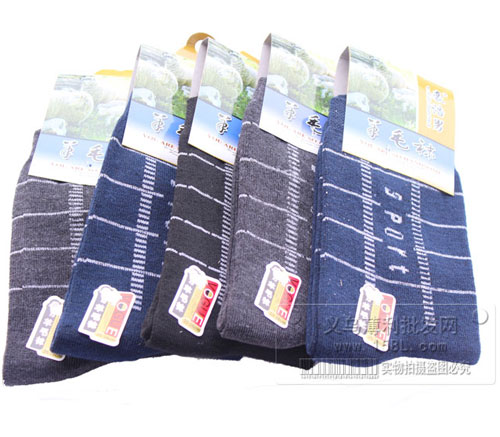 男士中筒羊绒/休闲毛绒男士袜/豪浩男羊毛袜子N0：828