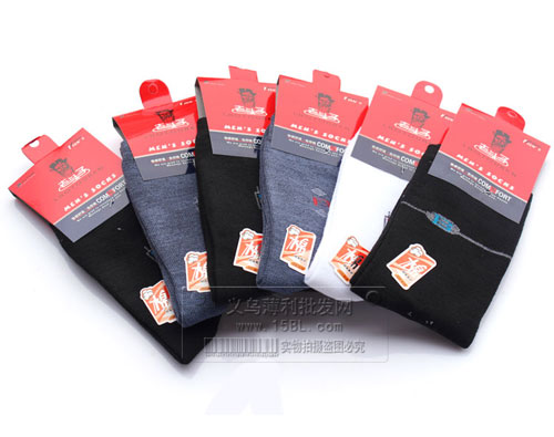 羊毛男袜子/男全棉保暖加厚款中筒袜/老头子棉袜N0：808