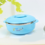 大号双耳不锈钢宝宝碗小号婴儿碗 卡通卡通防摔保温碗儿童碗/9903碗