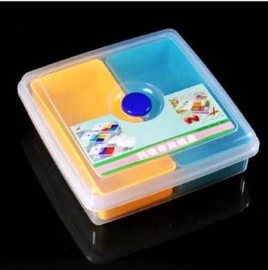 ★限量特价★ 特价创意方形二格料理存放组盒/饭盒/冰箱储物盒（2290A）