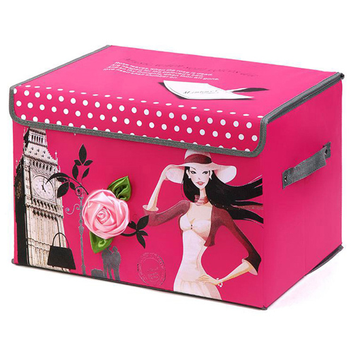 欧洲时尚风情-时尚女郎牛津布收纳箱