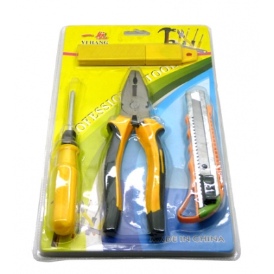 五金小工具套装  一字梅花起子 美工刀 钳子壁纸刀 001工具