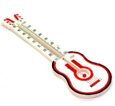 吉他温度计 家居创意品 室内温度计 简易温度计 直板温度计 吉他温度计