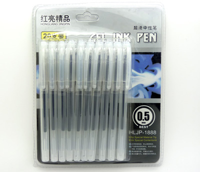 20支装超滑中性速干考试专用中性笔/水笔/)-1878白杆笔