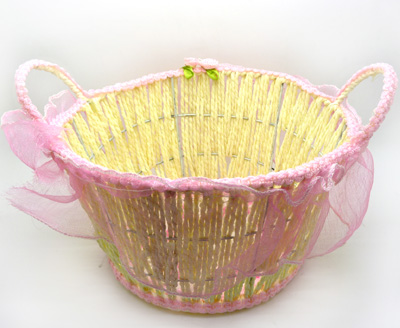 可爱  水果篮食物收纳篮糖果篮田园布艺 -加深水果篮