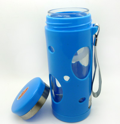 精品隔热耐热双层带盖防摔防漏玻璃 水杯子 -779杯（大号）