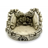 古典工艺创意烟缸 马图腾烟灰缸摆件家居摆设 -白双马烟缸