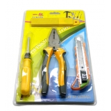 五金小工具套装  一字梅花起子 美工刀 钳子壁纸刀 001工具