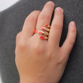 欧美原单饰品批发 创意朋克 个性 夸张手指戒指 精美滴油女士戒指