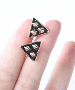 欧美外贸原单饰品 时尚流行滴油三角耳钉 耳坠