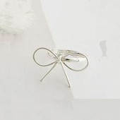 韩版小饰品批发 时尚简约 镂空蝴蝶结开口戒指