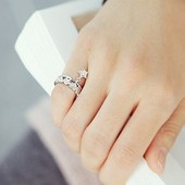 韩版饰品 简约心形桃心五角星尾戒 戒指 指环 批发