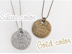 韩版 时尚爱情LOVE英文字母圆牌 项链 毛衣链