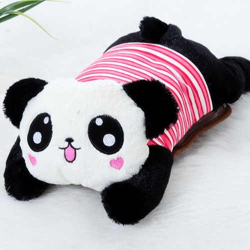 超萌小熊猫可拆洗双插手热水袋/电暖袋 未注水