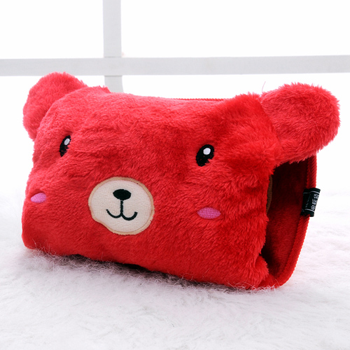 毛绒小熊双插手热水袋/电暖袋 未注水