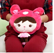 可爱大头卡通女孩双插手热水袋/电暖袋 已注水