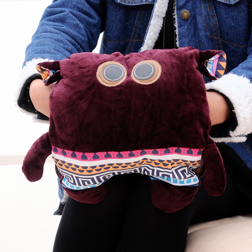 卡通可爱爱思客毛绒娃娃双插手热水袋/电暖袋 已注水