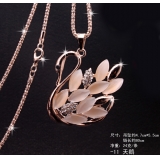 932羽毛天鹅毛衣链 韩...