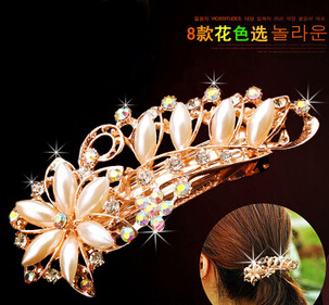 韩版时尚花朵发钗 合金镶...