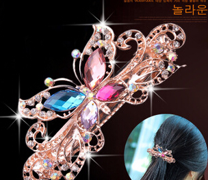 韩版时尚花朵发钗 合金镶...