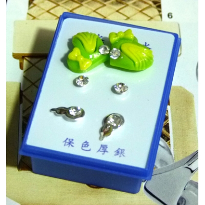 可爱点钻新款耳钉三件套