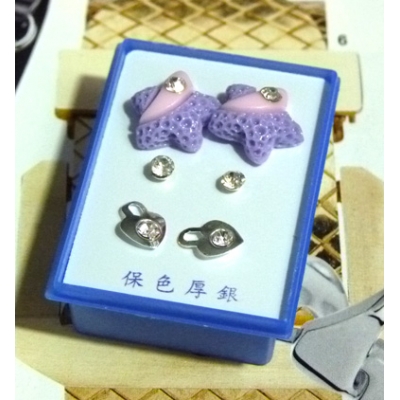 可爱点钻新款耳钉三件套