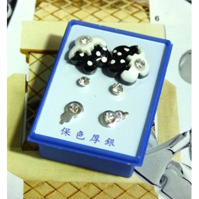可爱点钻新款耳钉三件套