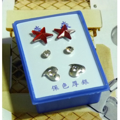 新时尚耳钉三件套