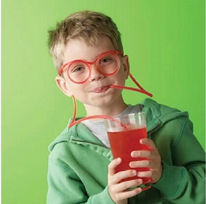 新款火爆时尚卡通疯狂DIY吸管//眼镜吸管