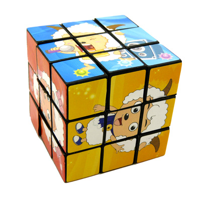 正版喜洋洋与灰太狼魔方 熊大熊二魔方儿童益智玩具 三阶智力魔方 -喜洋洋魔方