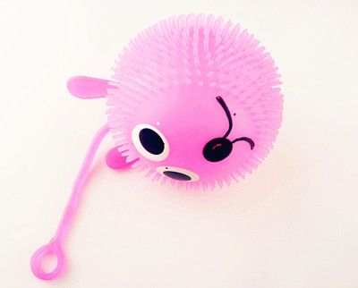 新款卡通闪灯刺猬球